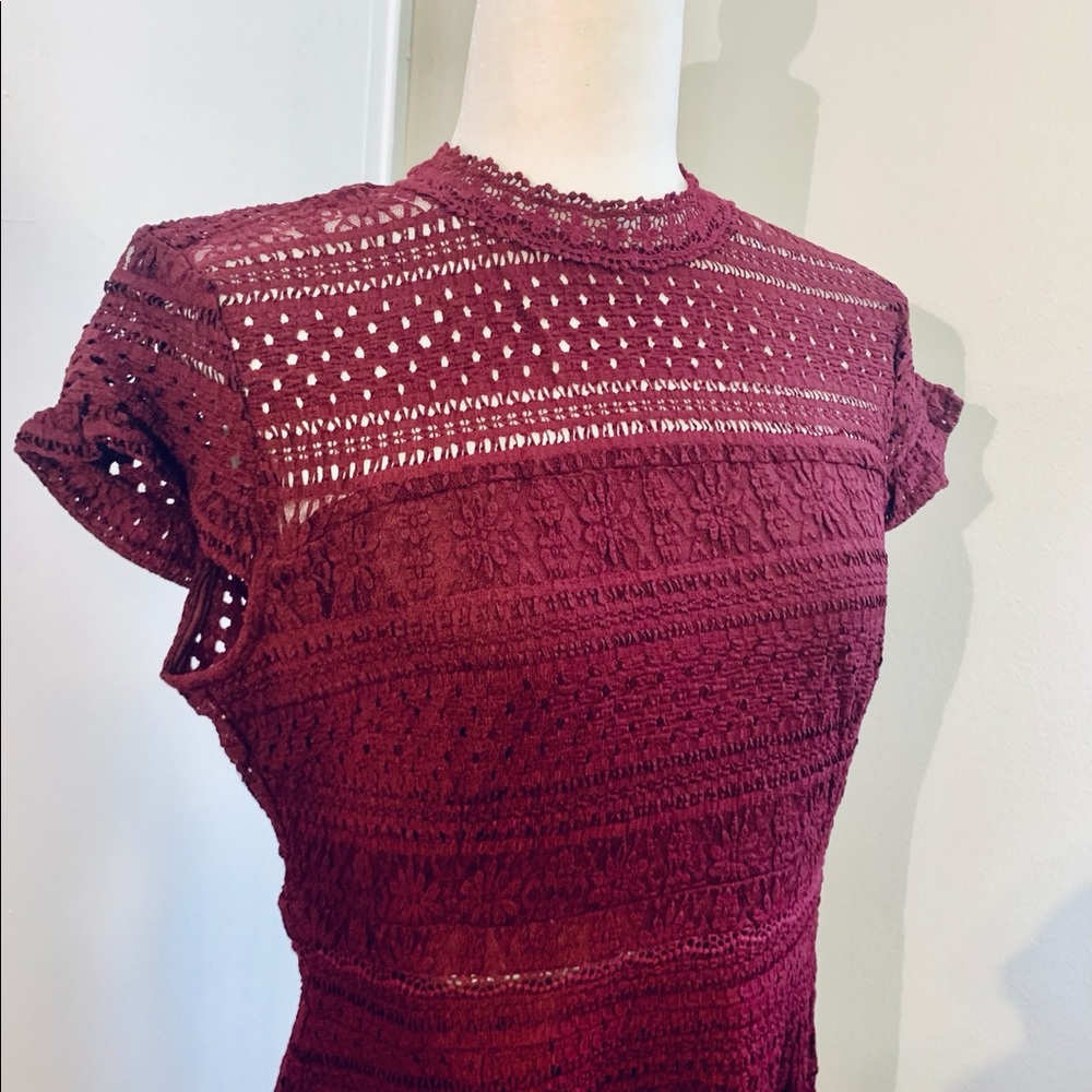 NWT FoxieDox Burgundy Cut Out Dress